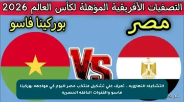 التشكيلة النهائية.. تعرف على تشكيل منتخب مصر اليوم في مواجهة بوركينا فاسو والقنوات الناقلة الحصرية